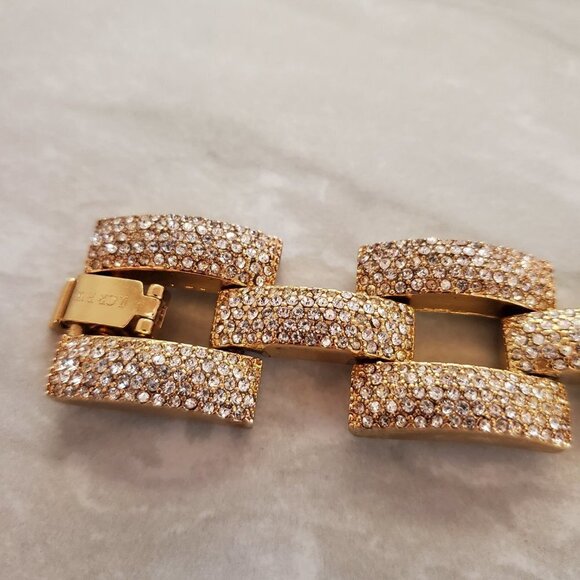 ✨ J.Crew Rhinestone Crystal Pave Link Statement Bracelet ✨ - Picture 8 of 15